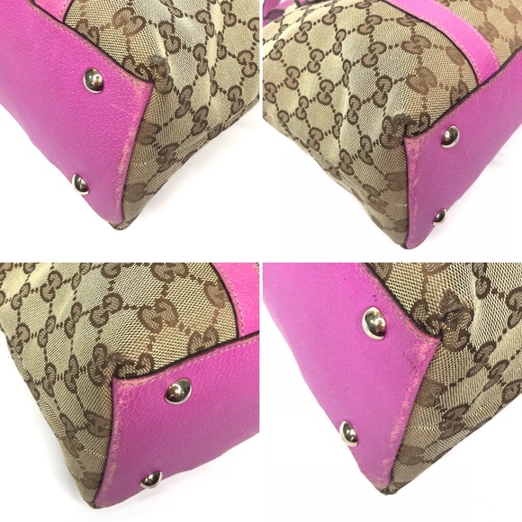 Authentic Gucci brown tote with pink leather - Picture 16 of 16